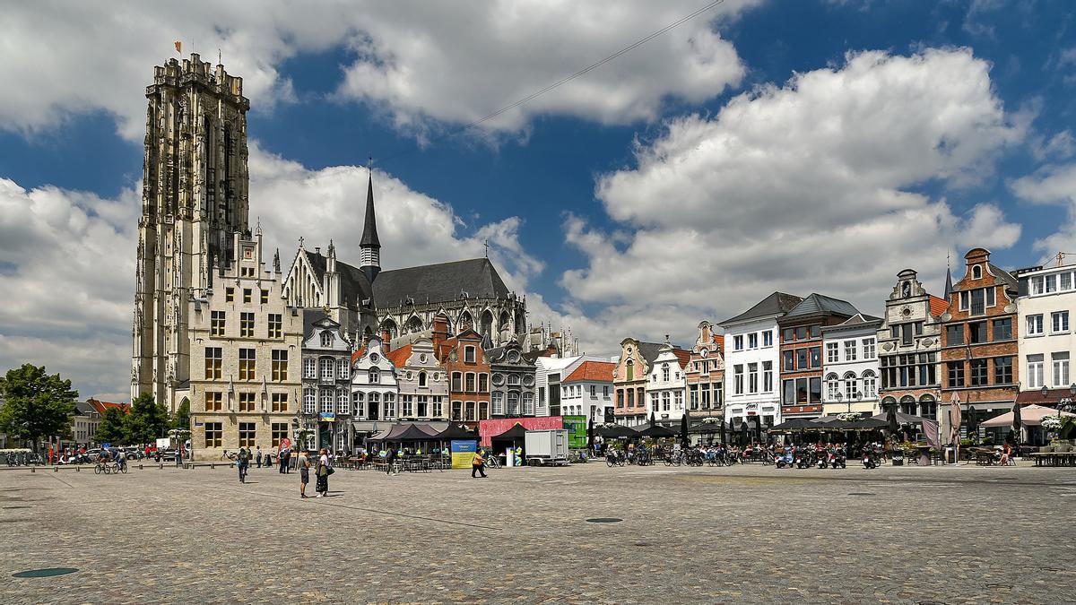 Plaza central de Malinas, en Bélgica