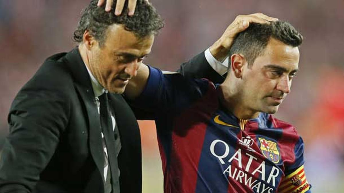 Xavi y Luis Enrique guardan una magnífica relación