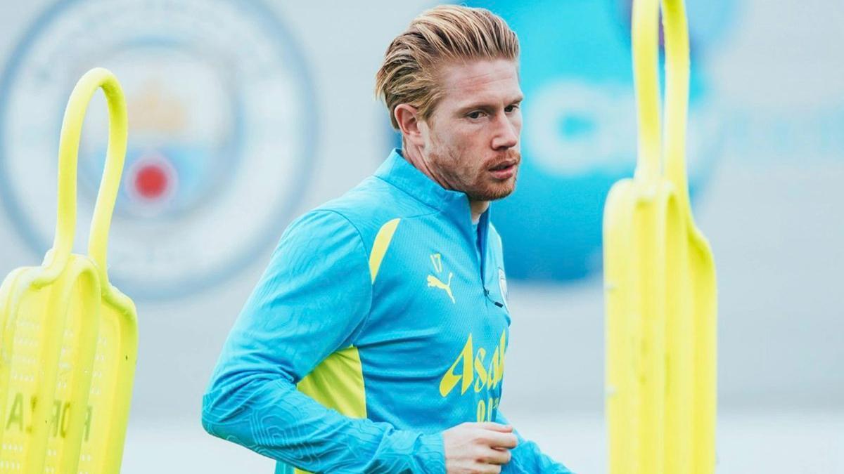 De Bruyne, durante una sesión de entrenamiento