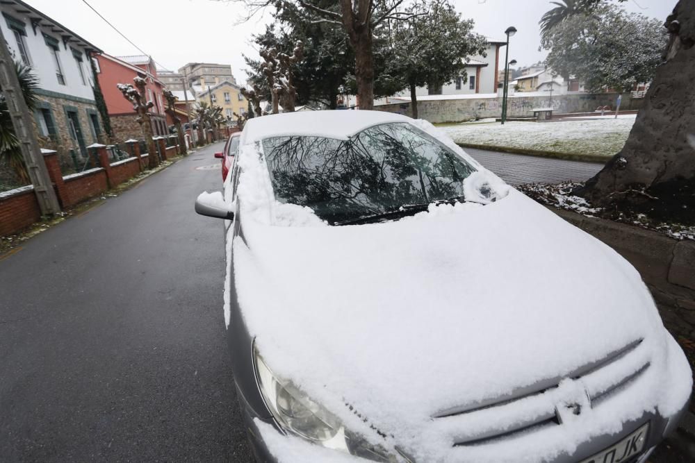 La nevada en la comarca de Avilés