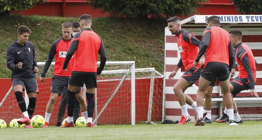 Entrenamiento del Sporting en Mareo.