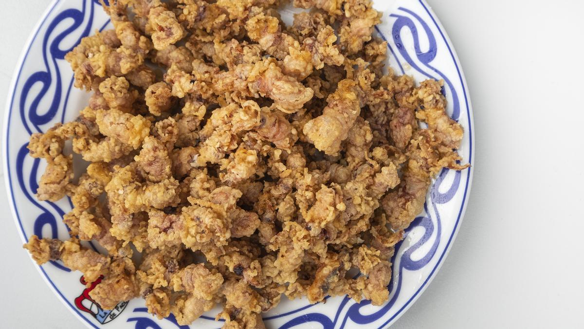 Plato de puntillitas.