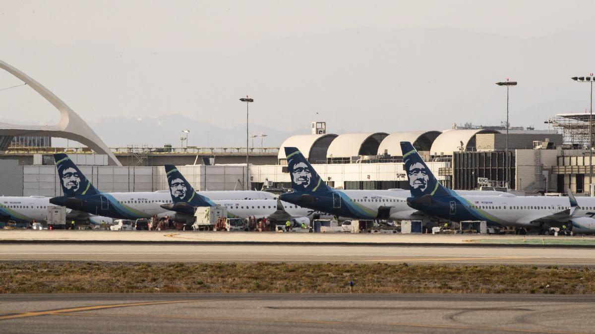 Un conjunt d'avions d'Alaska Airlines