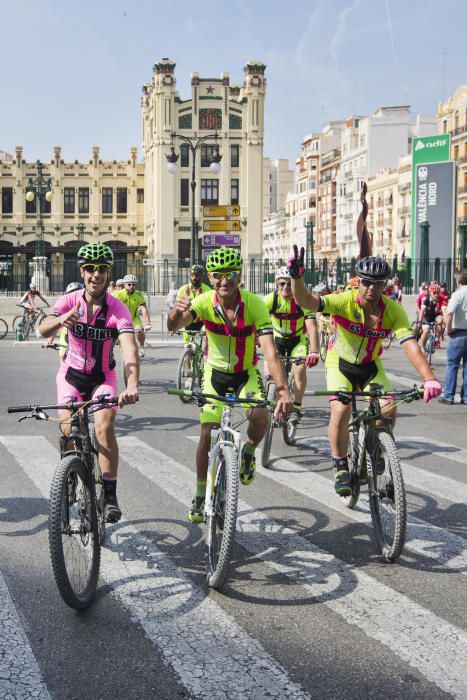 Manifestación ciclista en València