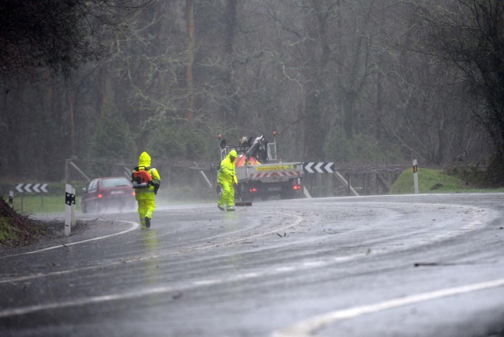 Efectos del temporal en la provincia de Pontevedra