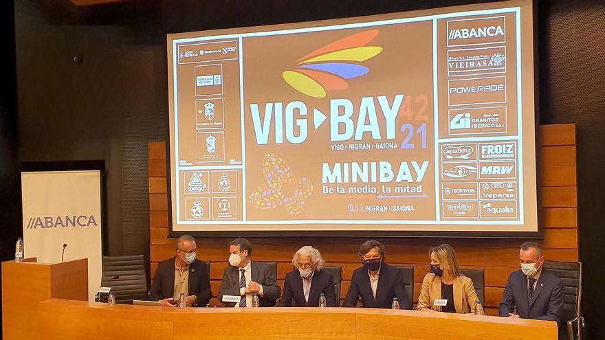 Presentación de la Vig-Bay, ayer, en el auditorio de la sede viguesa de Abanca.