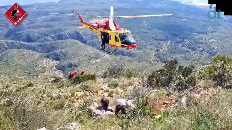 Rescatada una senderista de 41 años en el Montgó (vídeo)