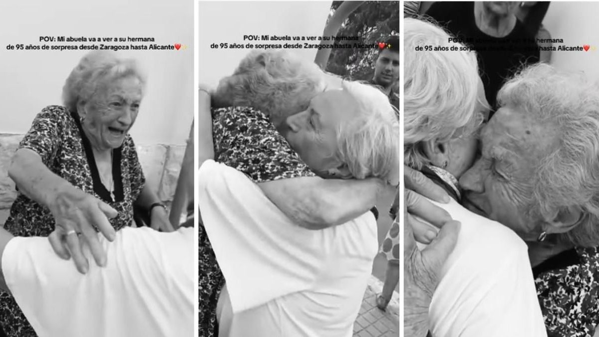 “Volvió a ser pequeña”: la reacción de una anciana de 95 años al reencontrarse en Alicante con su hermana menor emociona a todo Instagram