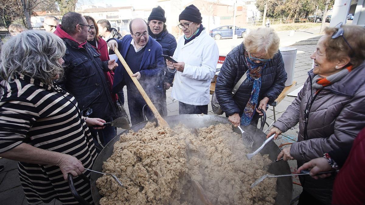 Totes les imatges de la visita de Iceta a Girona i Salt