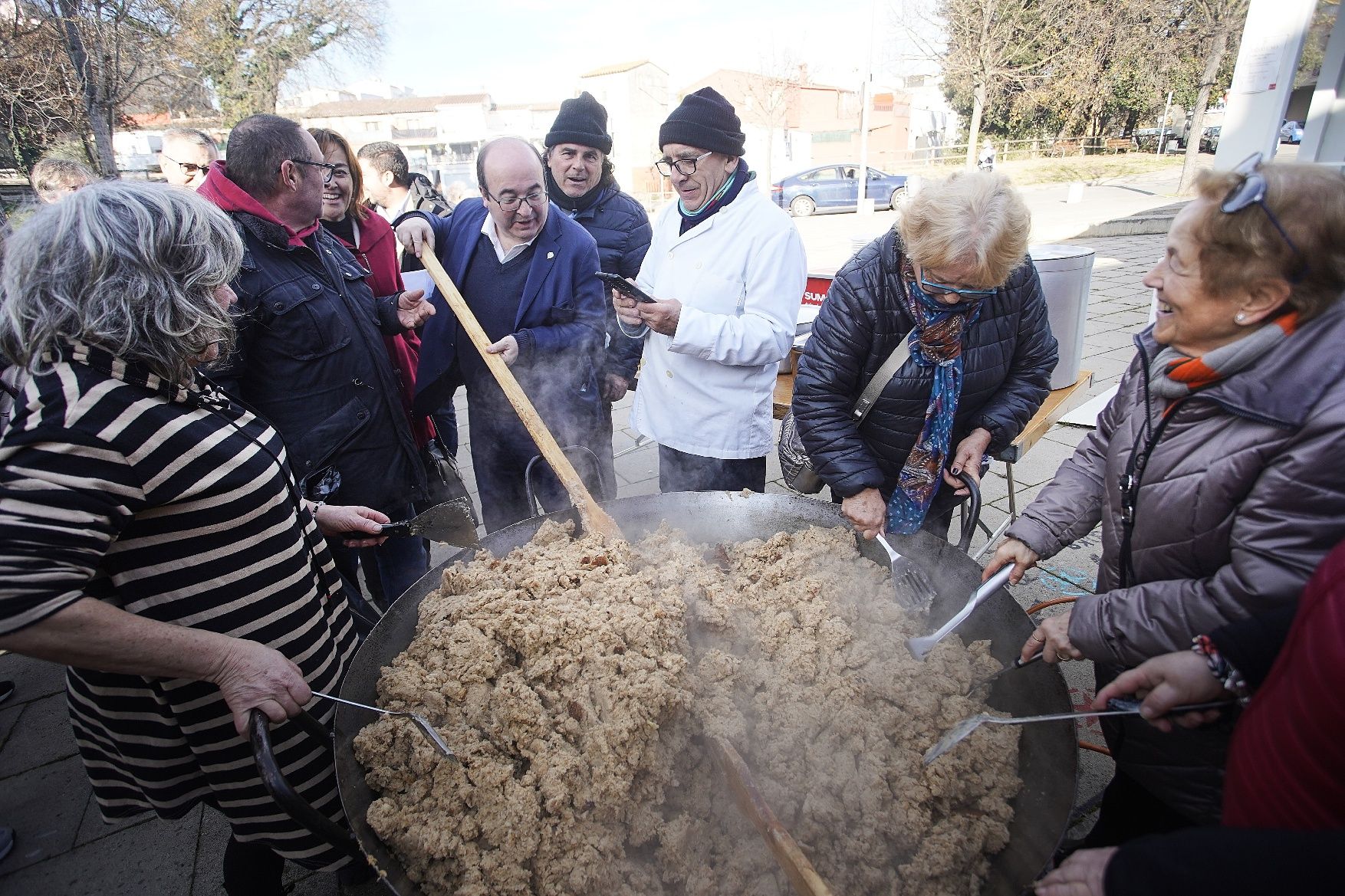 Totes les imatges de la visita de Iceta a Girona i Salt