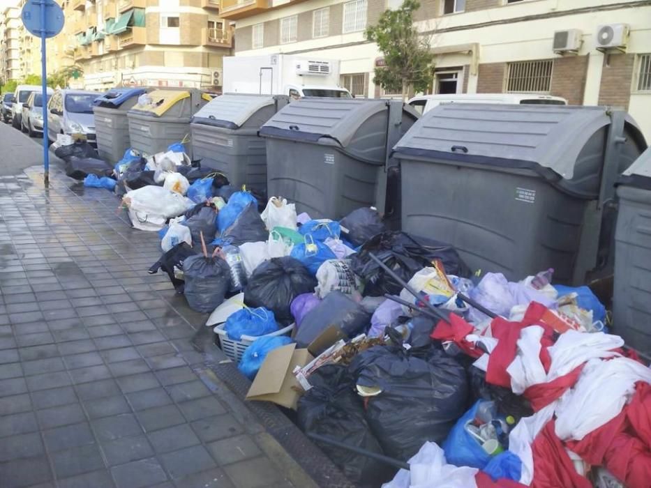 Basura en las calles de Alicante