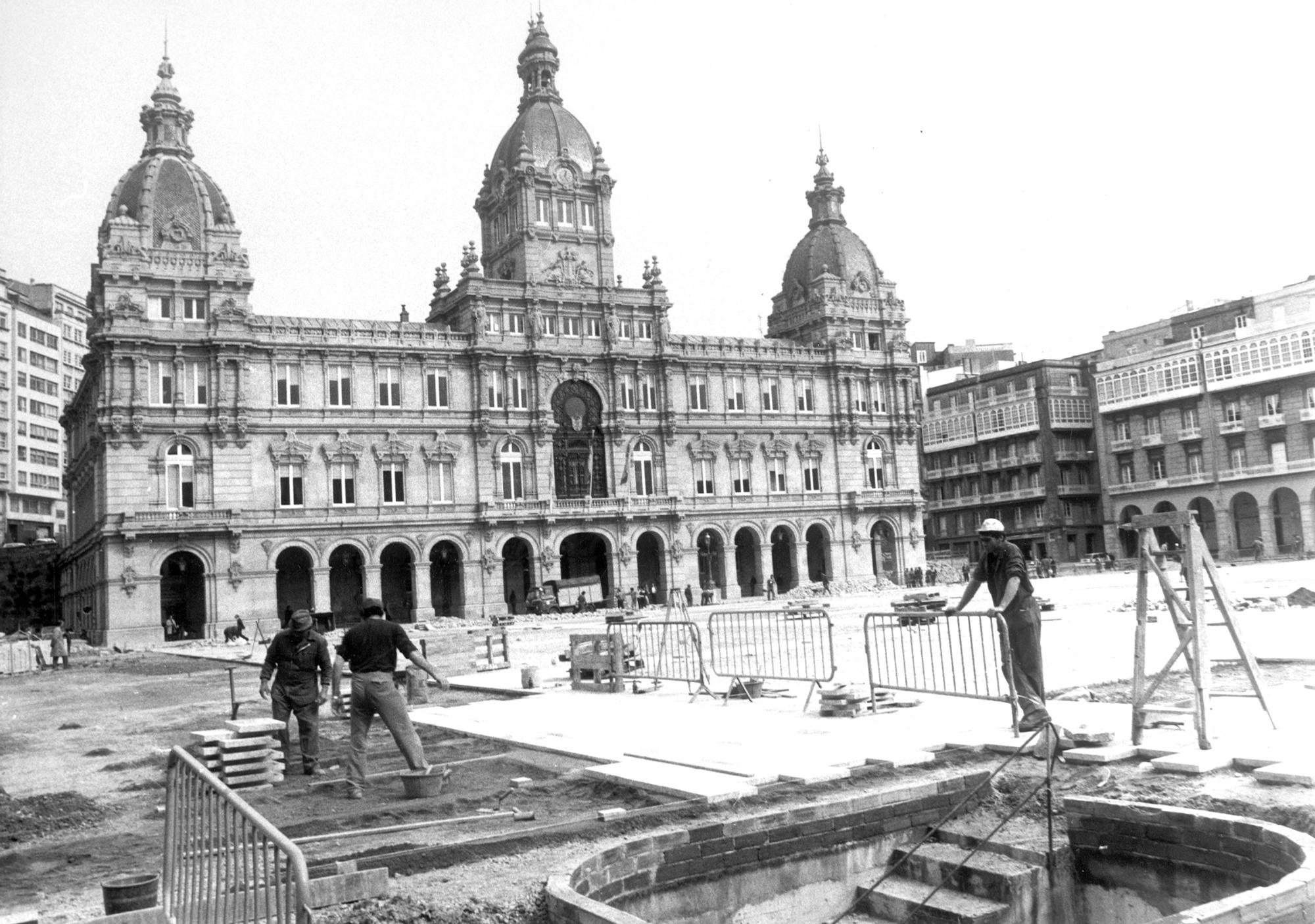 Plaza de María Pita en 1987