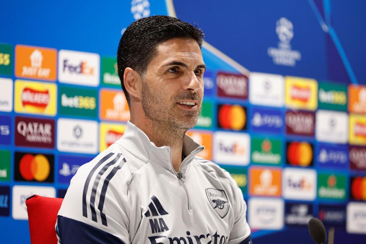 Mikel Arteta, en la rueda de prensa previa al partido ante el Atlético
