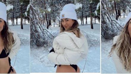 Fotos en bikini en la nieve: una influencer da la cara tras sufrir 'una  hipotermia'