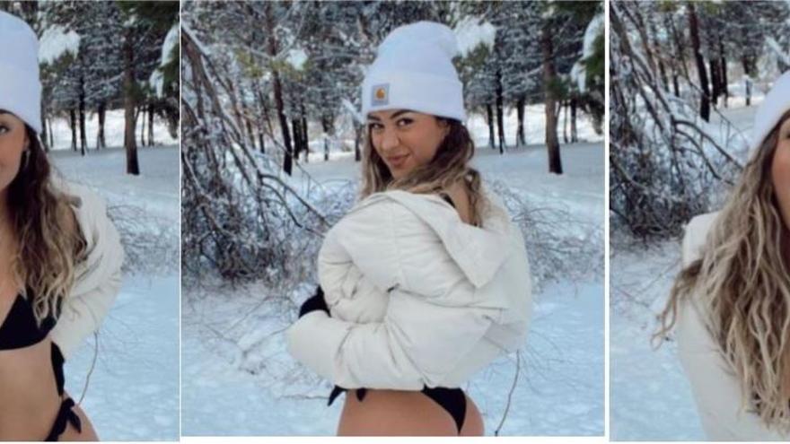 Polémica con la influencer que posó en bikini con la nieve: &quot;La hipotermia mereció la pena&quot;