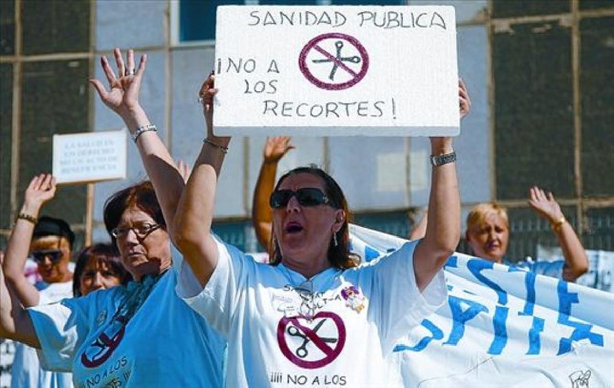 Protestes de treballadors públics aquesta setmana a Madrid.