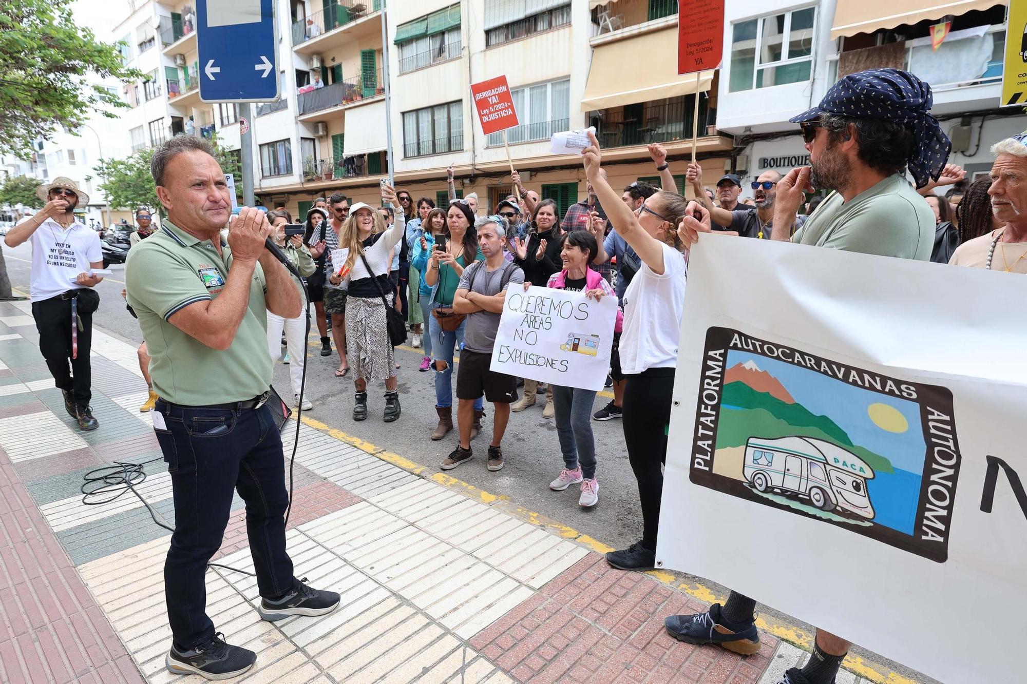 Nueva manifestación de caravanistas en Ibiza