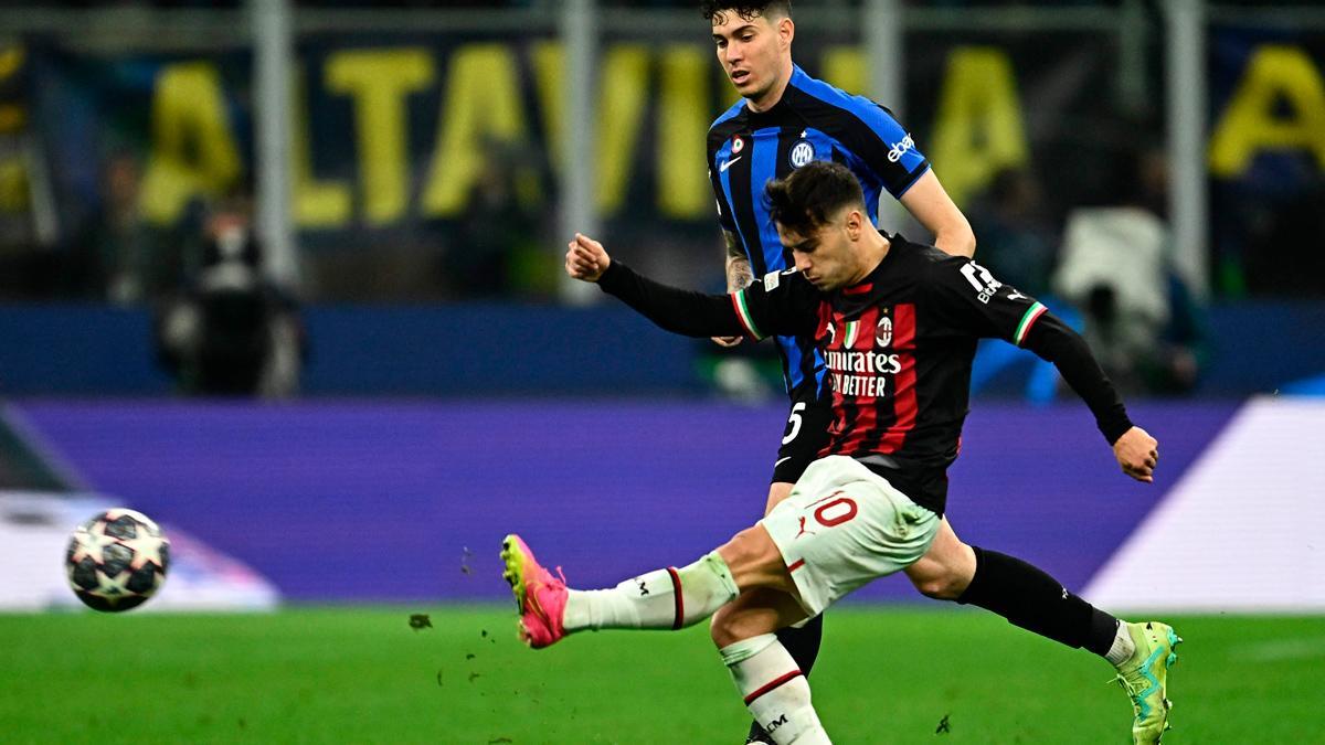 Inter de Milán - Milan: La ocasión de Brahim Díaz