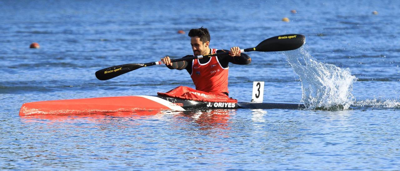 Juan Oriyés, en pleno esfuerzo.