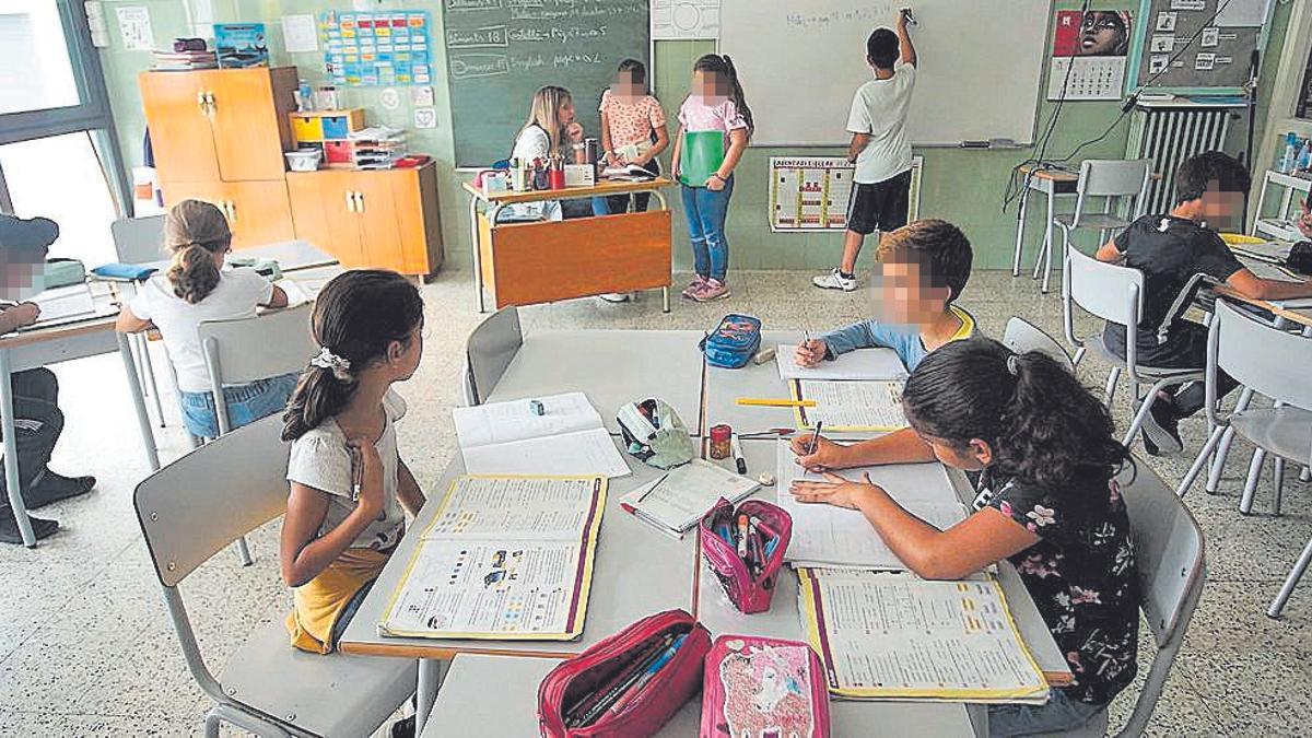 Un grup d’alumnes de l’escola Sagrada Família de Girona