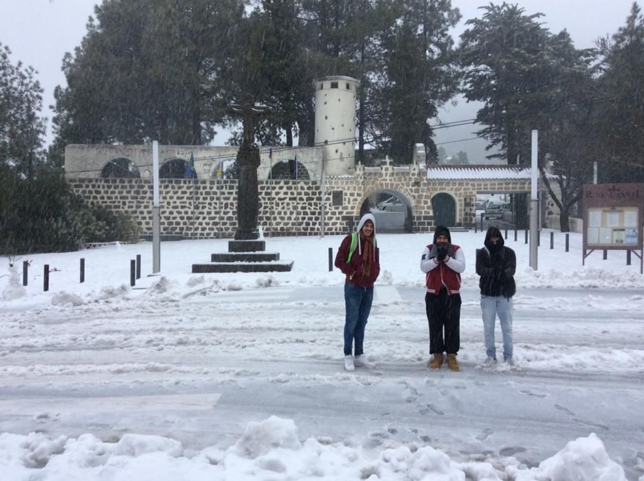 Así nevó en 2016 en la cumbre de Gran Canaria.