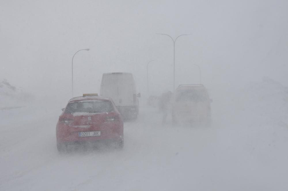 Temporal de nieve en el Huerna