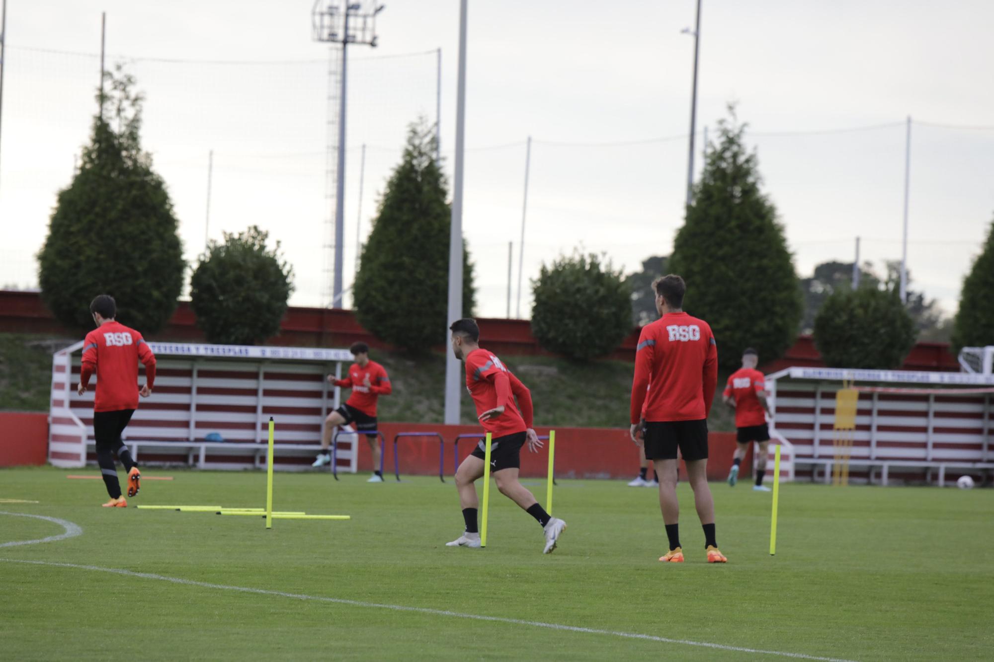 En imágenes: Entrenamiento del Sporting en Mareo