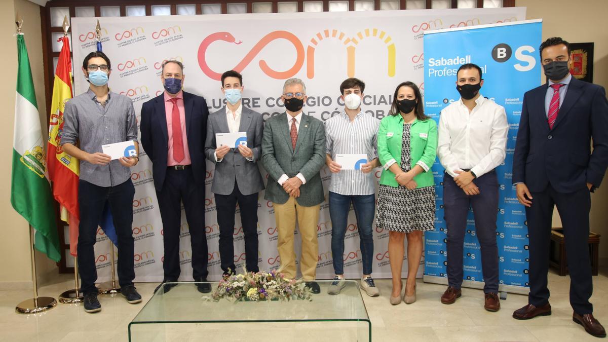 Médicos galardonados en la XI edición de los premios del Colegio de Médicos de Córdoba.