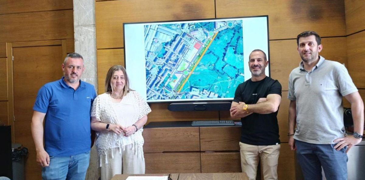 Recreación de la trama urbana y las nuevas zonas verdes y de ocio que se crearán con la última fase del bulevar de Lugones. | A. S.