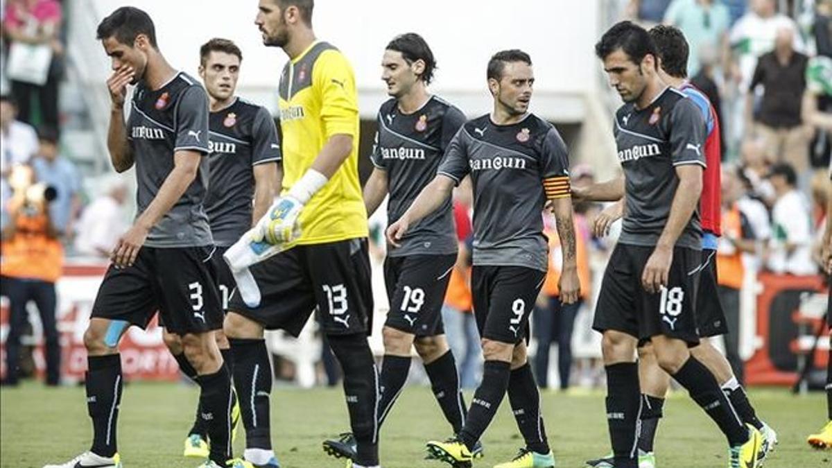 El equipo de Aguirre en Elche.