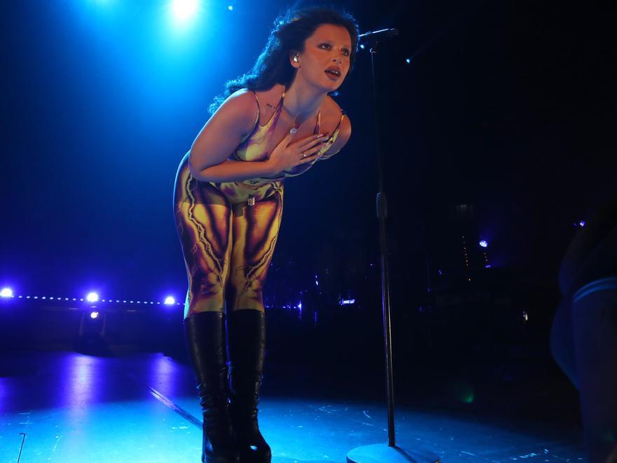 Nathy Peluso, durante su concierto en el Príncipe Felipe.