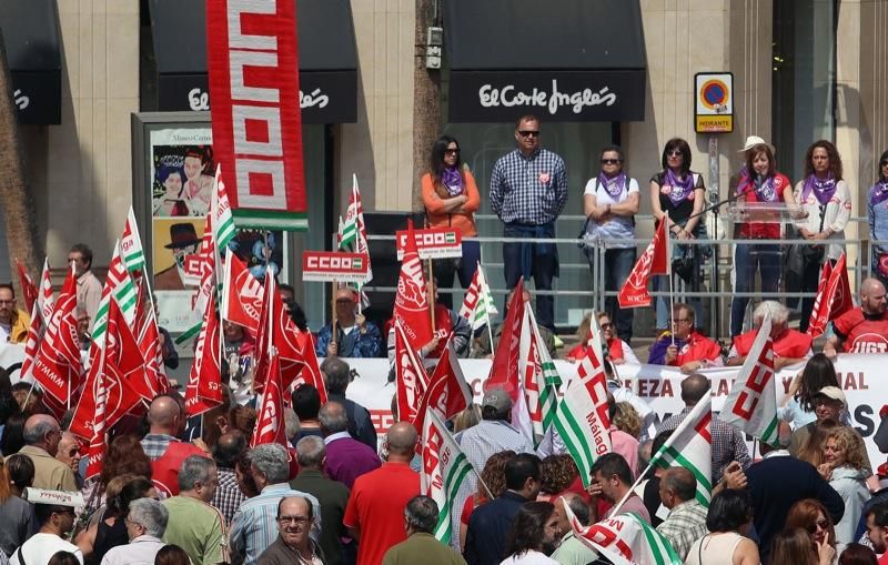 Manifestación del Primero de Mayo en Málaga