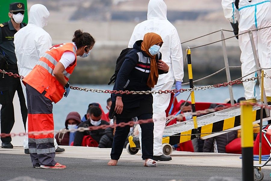 Rescatado un cayuco con 36 migrantes magrebíes al nordeste de Fuerteventura