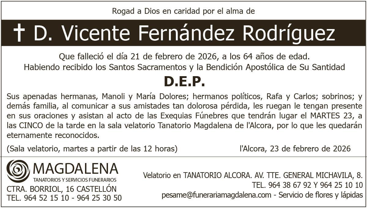 D. Vicente Fernández Rodríguez