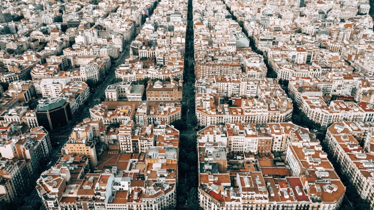 Vista aérea de Barcelona.