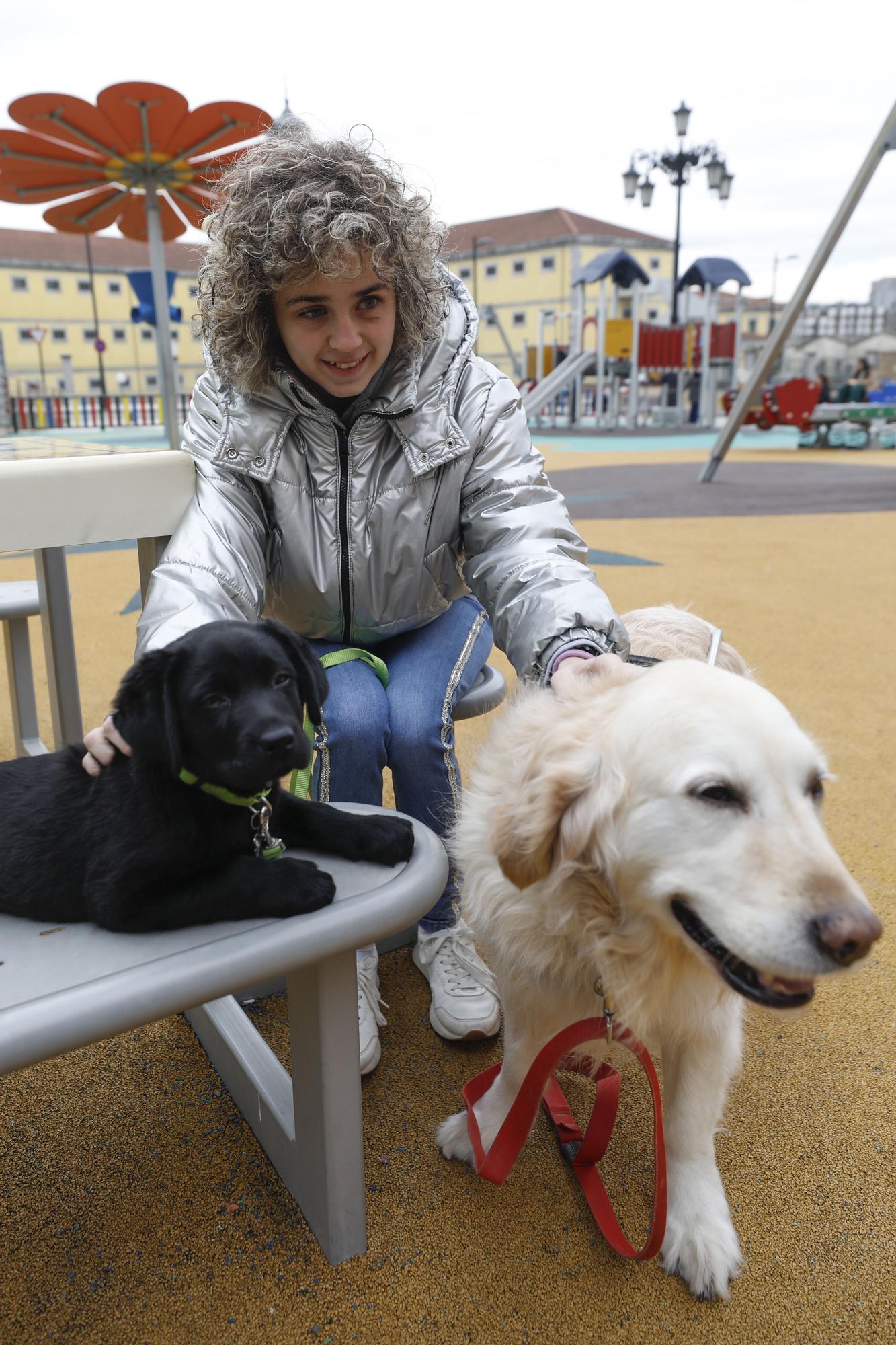 Carmen López, la primera invidente de Europa con título para entrenar perros guía