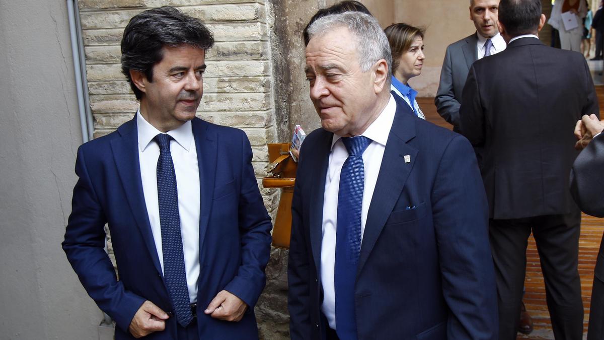 Luis Felipe y Miguel Gracia en la sesión de investidura de las Cortes en la X Legislatura, la que comenzó en 2019.