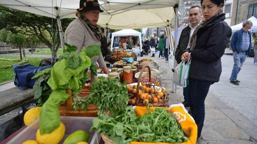 Uno de los puestos con productos de la huerta. // Gustavo Santos