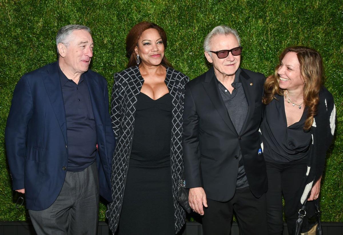 Robert De Niro, Grace Hightower, Harvey Keitel y Daphna Kastner en la cena Chanel en el Festival de Tribeca