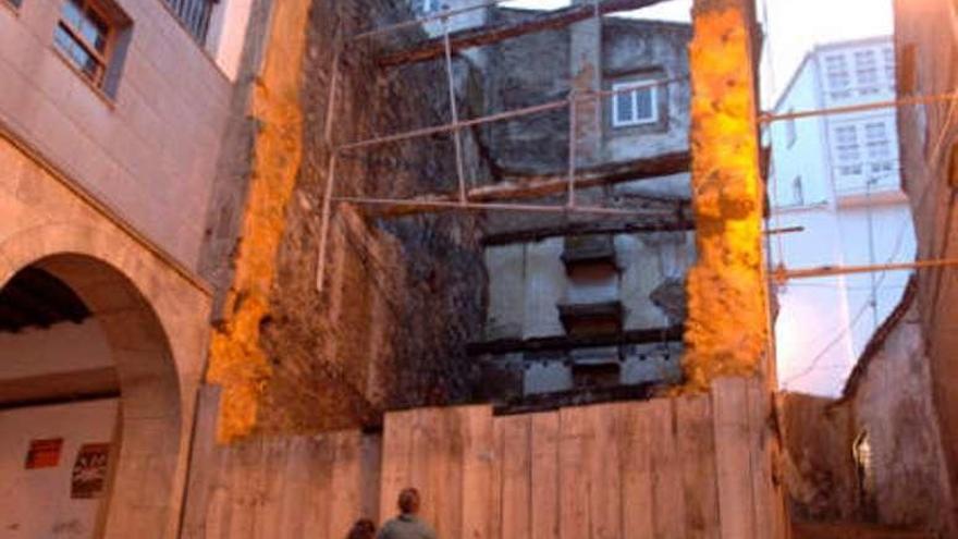 Solar que ocupaba la Casa Gótica de Betanzos.