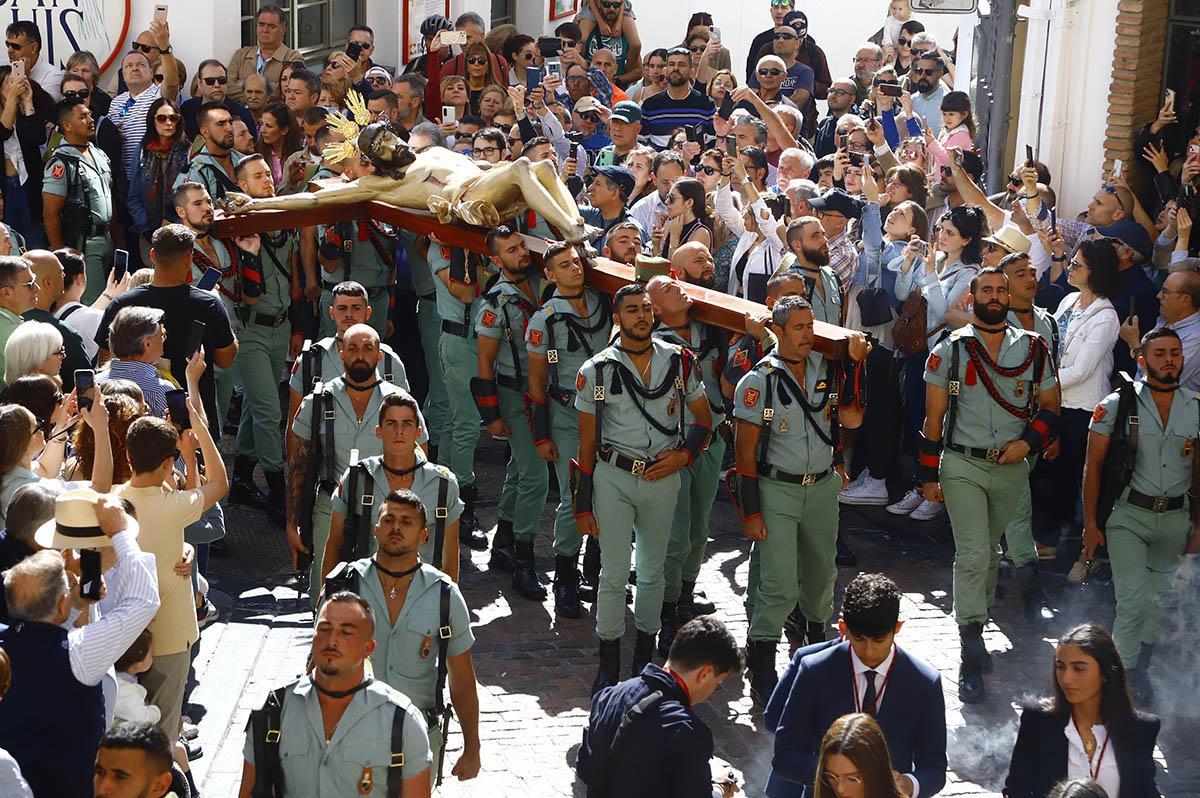 La Legión acompaña en Córdoba este Viernes Santo al Señor de la Caridad: horario e itinerario