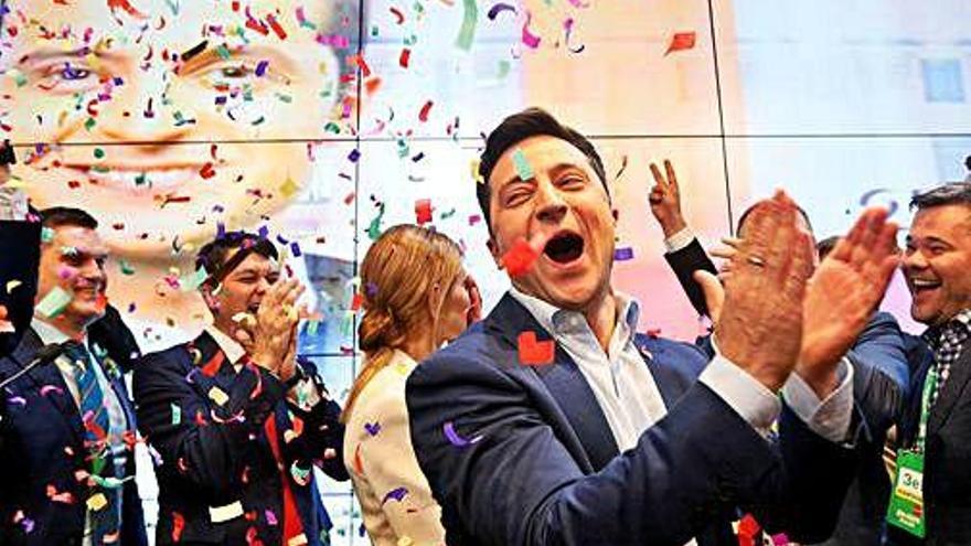 Zelensky celebra la seva victòria a les eleccions d&#039;Ucraïna.