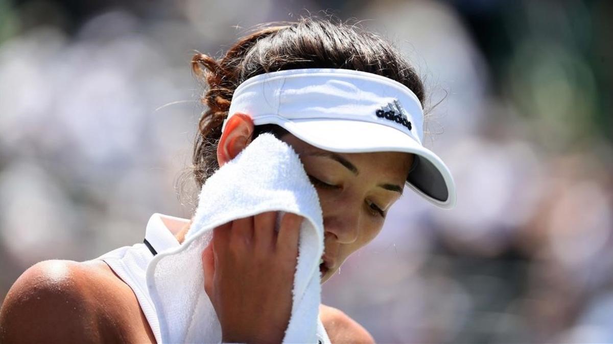 Garbiñe Muguruza, en el partido ante Wozniacki.