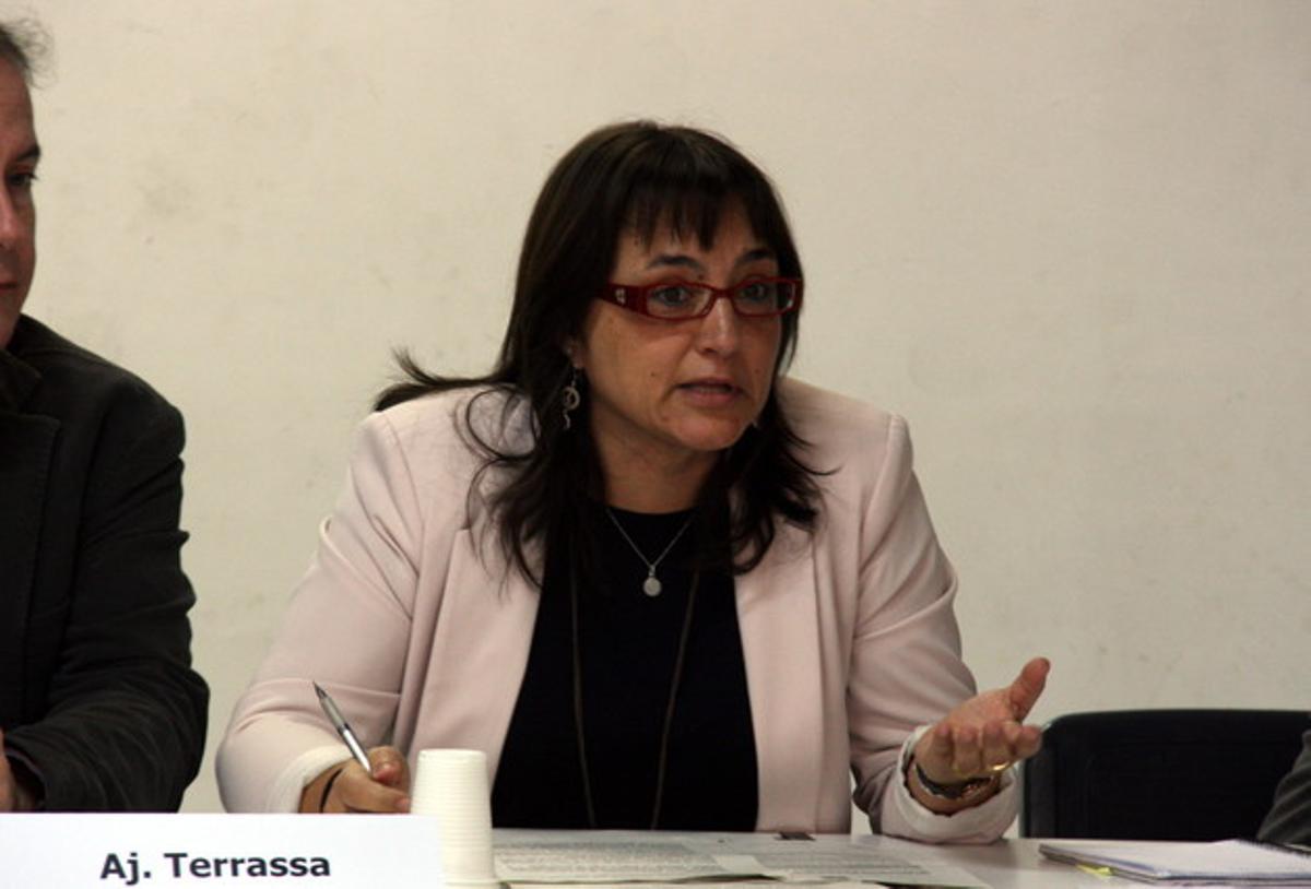 Carme Labòria durant un acte de l’Ajuntament de Terrassa Carme Labòria durant un acte de l’Ajuntament de Terrassa