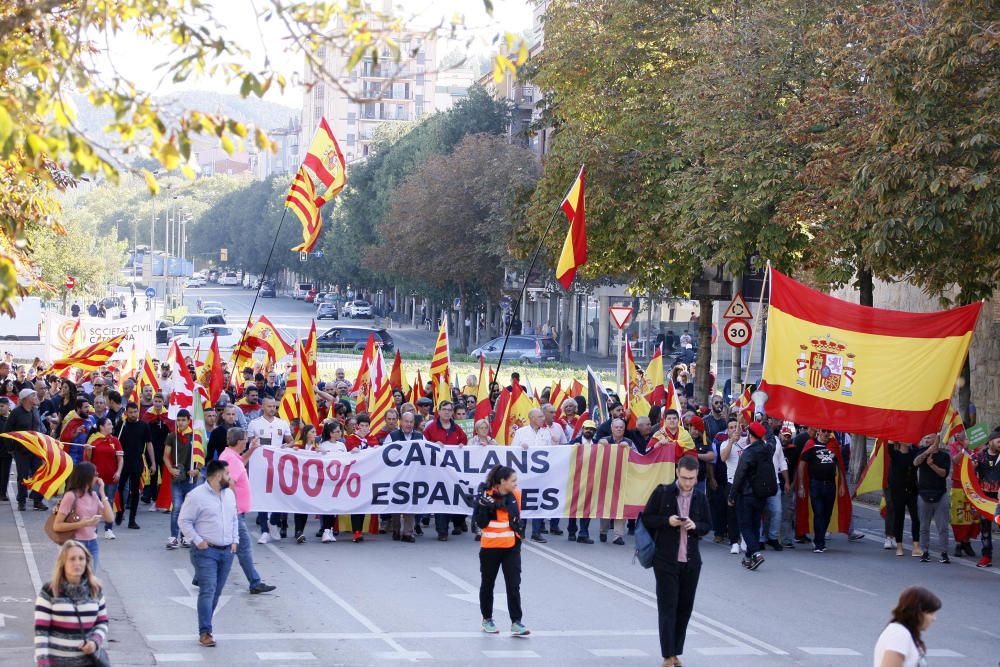 Concentració a Girona en favor de la unitat d'Espanya