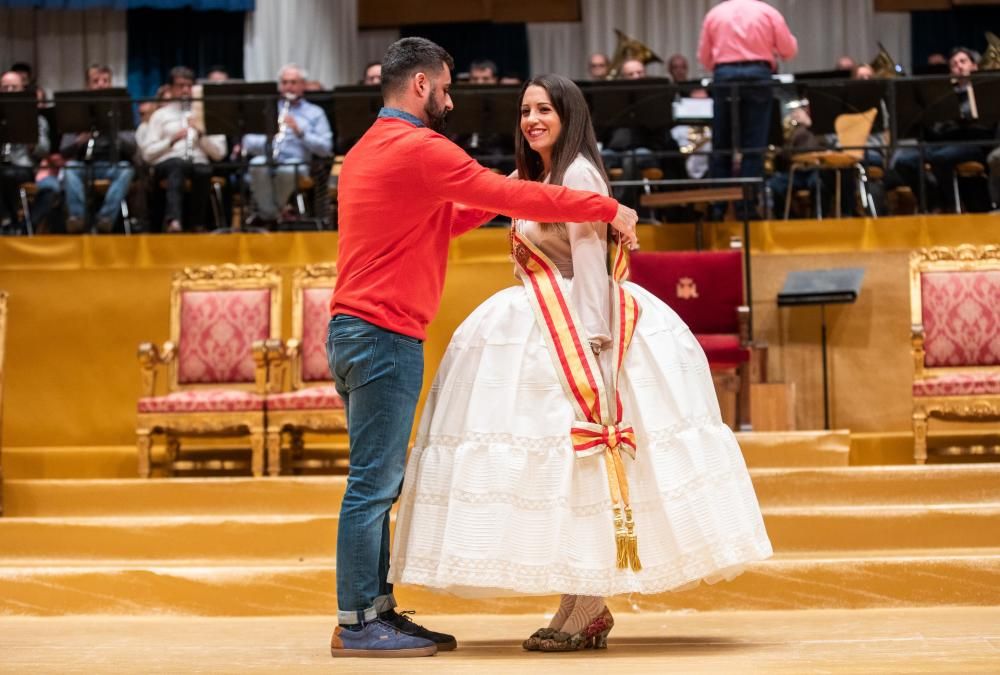 Ensayo de la exaltación de la falleras mayores de València 2019