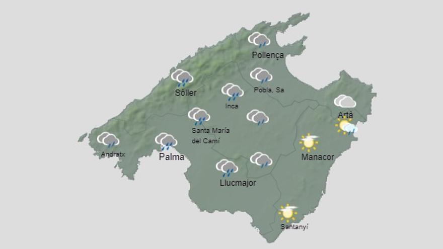 Die Aemet-Wetterkarte für Freitag (1.10.) 19 Uhr.