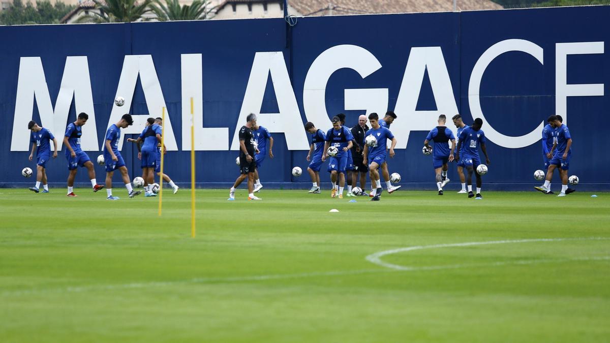 Entrenamiento del Málaga CF en el Anexo.