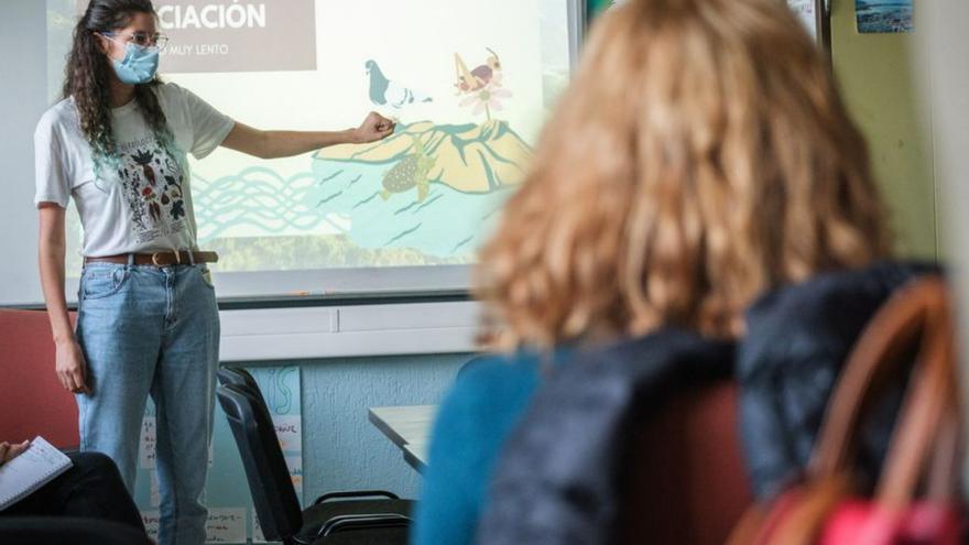 Charla sobre especies invasoras en un colegio de Anaga. | | ANDRÉS GUTIÉRREZ