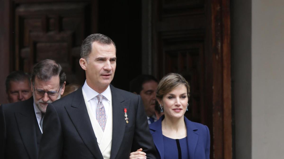 Los Reyes durante la entrega del Premio de Literatura Miguel de Cervantes